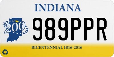 IN license plate 989PPR