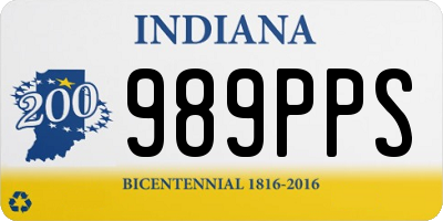 IN license plate 989PPS