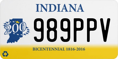 IN license plate 989PPV