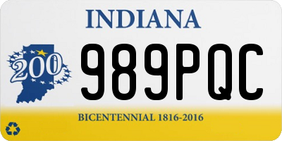 IN license plate 989PQC
