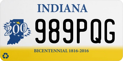 IN license plate 989PQG