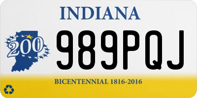 IN license plate 989PQJ