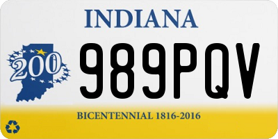 IN license plate 989PQV