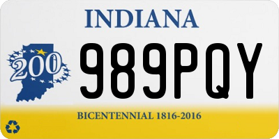 IN license plate 989PQY