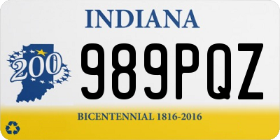 IN license plate 989PQZ