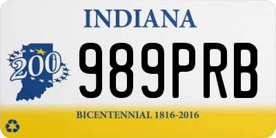 IN license plate 989PRB