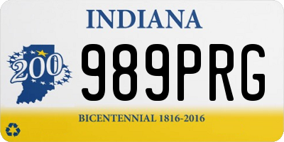IN license plate 989PRG