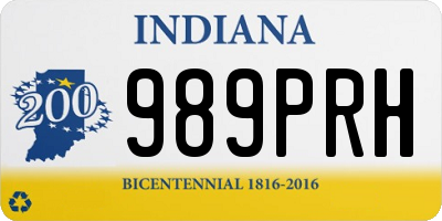 IN license plate 989PRH