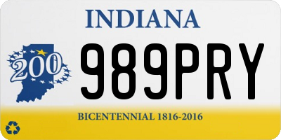 IN license plate 989PRY