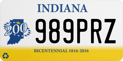 IN license plate 989PRZ