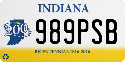 IN license plate 989PSB