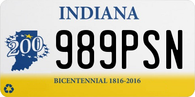 IN license plate 989PSN