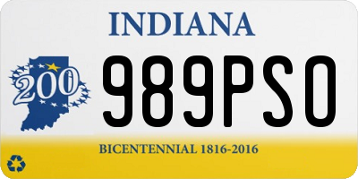 IN license plate 989PSO