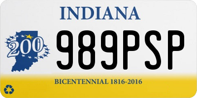 IN license plate 989PSP