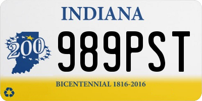 IN license plate 989PST