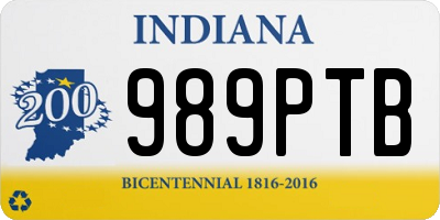 IN license plate 989PTB