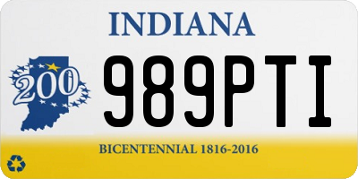 IN license plate 989PTI