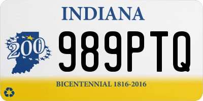 IN license plate 989PTQ