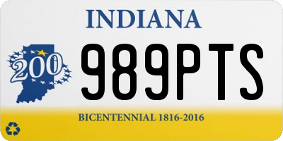 IN license plate 989PTS