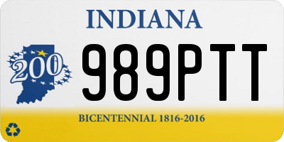 IN license plate 989PTT