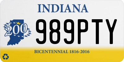 IN license plate 989PTY