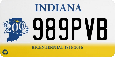 IN license plate 989PVB
