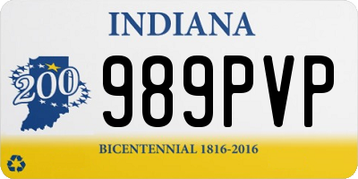 IN license plate 989PVP
