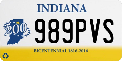 IN license plate 989PVS