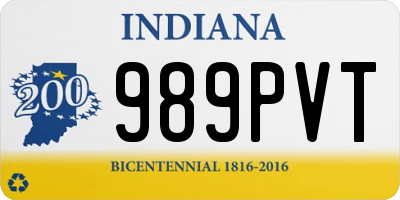 IN license plate 989PVT
