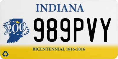 IN license plate 989PVY