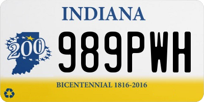 IN license plate 989PWH