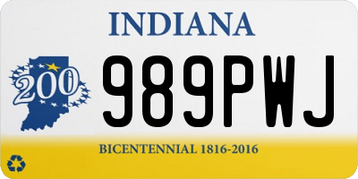 IN license plate 989PWJ