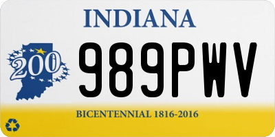 IN license plate 989PWV