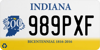 IN license plate 989PXF