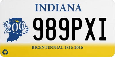 IN license plate 989PXI