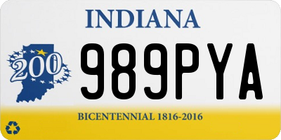 IN license plate 989PYA