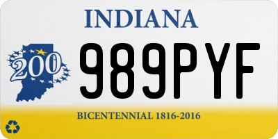 IN license plate 989PYF