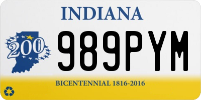 IN license plate 989PYM