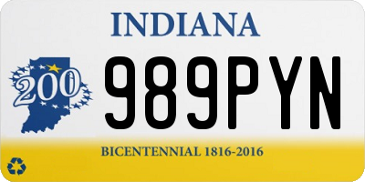 IN license plate 989PYN