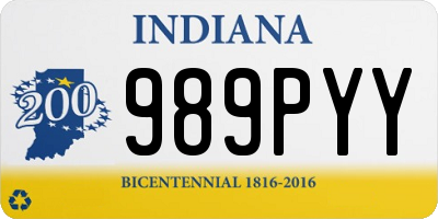 IN license plate 989PYY
