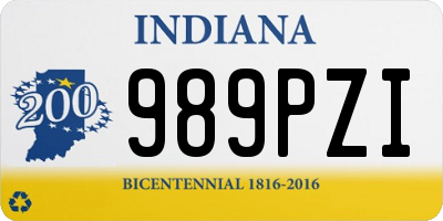 IN license plate 989PZI