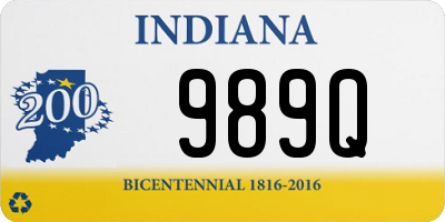 IN license plate 989Q