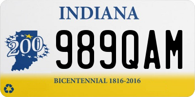 IN license plate 989QAM