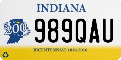 IN license plate 989QAU