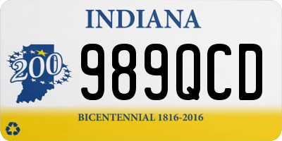 IN license plate 989QCD