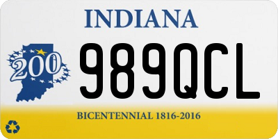 IN license plate 989QCL