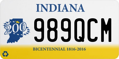 IN license plate 989QCM