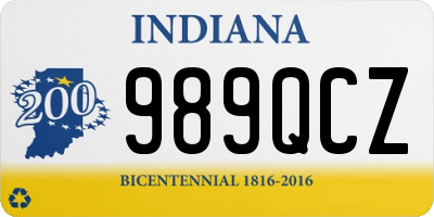 IN license plate 989QCZ