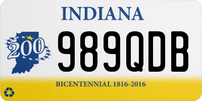 IN license plate 989QDB