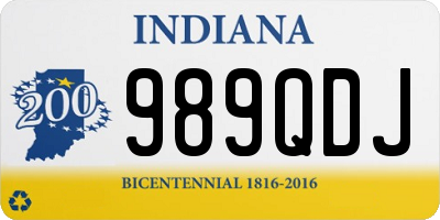 IN license plate 989QDJ